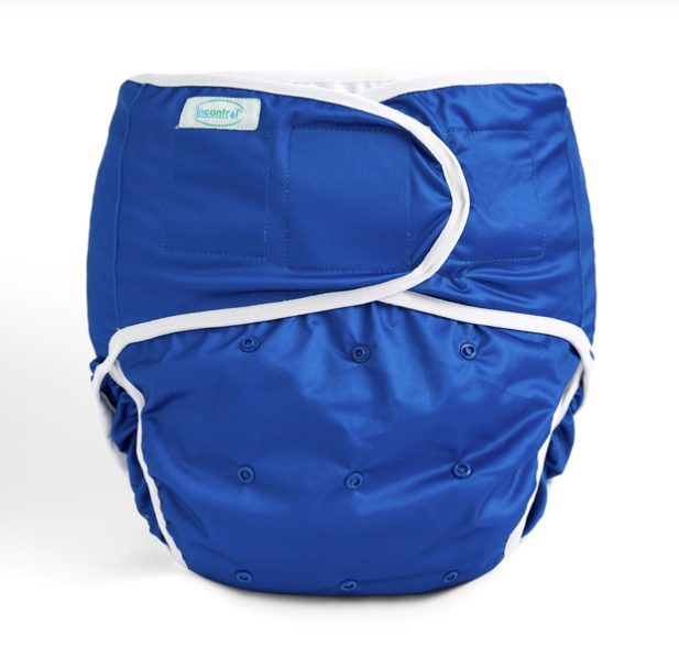 blue swim diaper - front